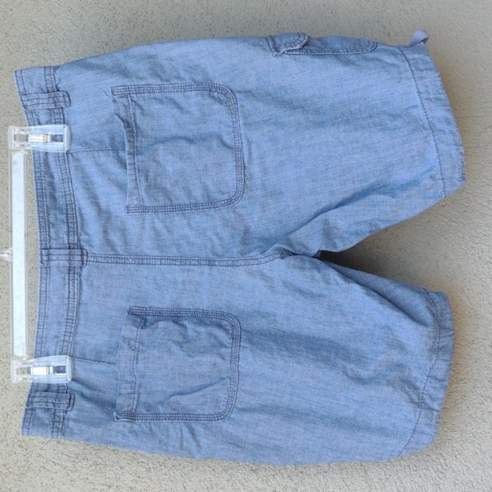 St. John's Bay Light Blue Cotton Cargo Shorts 12P - Picture 2 of 7